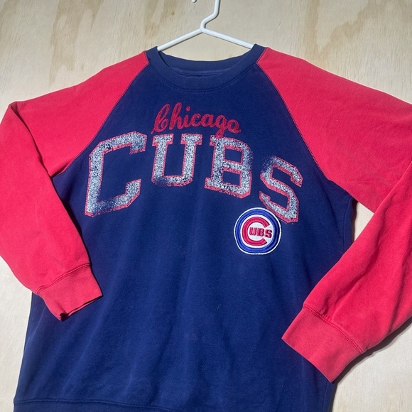Chicago Cubs Vintage Sweatshirt Large Medium Long Sleeve Carl Banks MLB Men’s - Picture 2 of 9